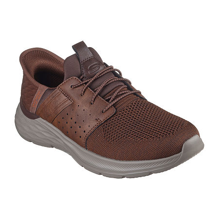 Skechers Hands Free Slip-Ins Mens Garner Newick Slip-On Shoe, 12 Medium, Brown
