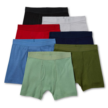 Thereabouts Little & Big Boys 7 Pack Boxer Briefs, M (10-12) Husky, Blue