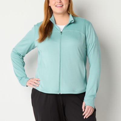 Xersion Everultra-Lite Womens Plus Rib Moisture Wicking Midweight Softshell Jacket