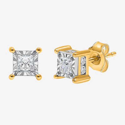 (I, Si2) 1 CT. T.W. Lab Grown White Diamond 10K Gold 5mm Stud Earrings