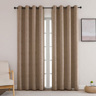 Regal Home Constance Grommet Top Blackout Single Curtain Panel
