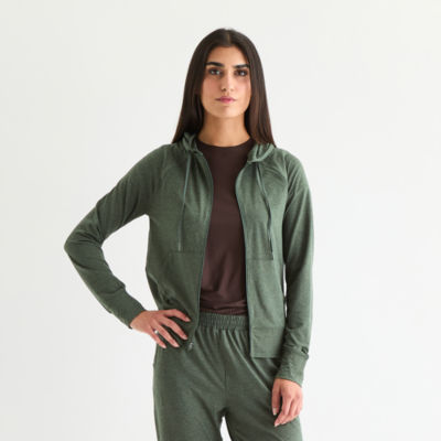 Xersion Everyday Womens Long Sleeve Zipper Active Hoodie
