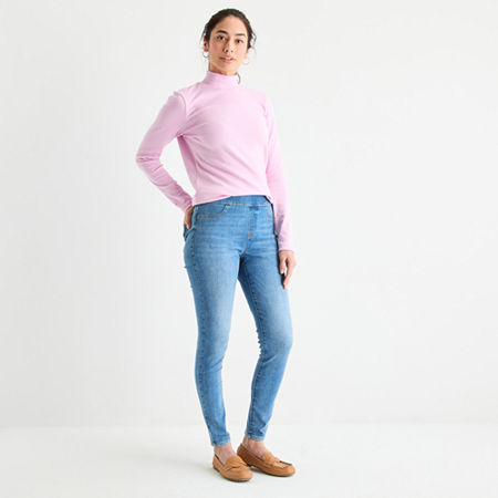 St. John's Bay Womens Mid Rise Jegging Jean In Blue