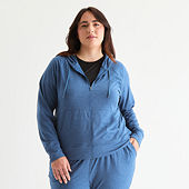 Juicy By Juicy Couture Womens Long Sleeve Fleece Zipper Hoodie