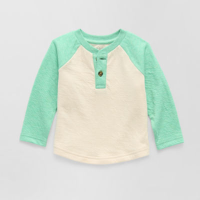 Okie Dokie Baby Boys Long Sleeve Regular Fit Henley Shirt