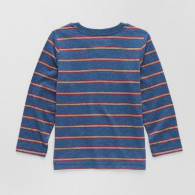 Okie Dokie Toddler & Little Boys Crew Neck Long Sleeve T-Shirt