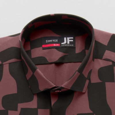 J. Ferrar Slim 360 Stretch Performance Mens Regular Fit Wrinkle Free Long Sleeve Dress Shirt
