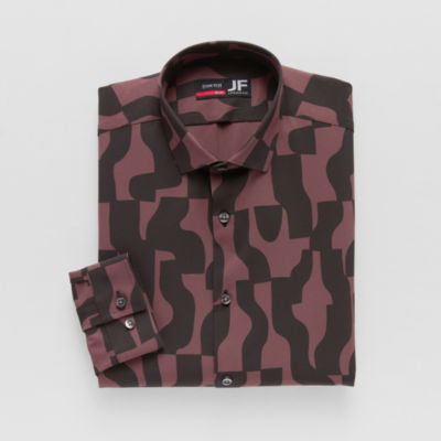 J. Ferrar Slim 360 Stretch Performance Mens Regular Fit Wrinkle Free Long Sleeve Dress Shirt