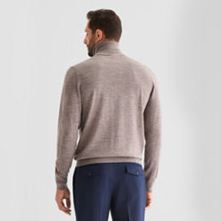 ★sale★Men's MockNeck 4G02 CBOT Nautica Quarter Zip Mock Turtleneck Sweater - Red - Men's