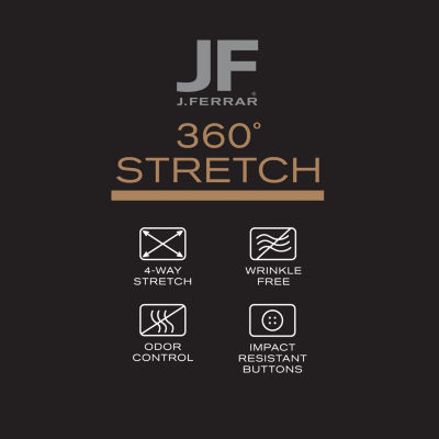 J. Ferrar 360 Stretch Performance Mens Slim Fit Stretch Fabric Long Sleeve Dress Shirt