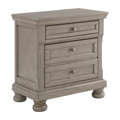 Signature Design by Ashley Lettner 29" 2-Drawer Nightstand in Light Gray