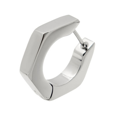 Mens Stainless Steel Huggie Hoop Earring