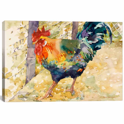 Icanvas Colorful Rooster Canvas Art