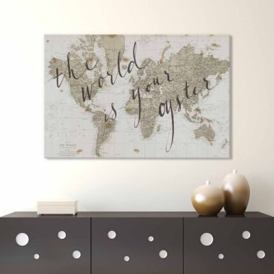 Icanvas The World Is Your Oyster Canvas Art
