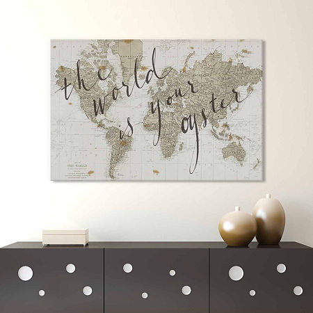 Icanvas The World Is Your Oyster Canvas Art, One Size, Multiple Colors