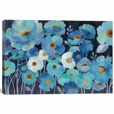 Icanvas Indigo Flowers I Canvas Art