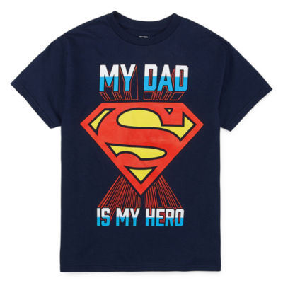 Little & Big Boys Crew Neck Short Sleeve Superman Graphic T-Shirt