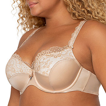 Curvy Couture Full Figure Tulip Lace Push Up Bra Chocolate 38h : Target