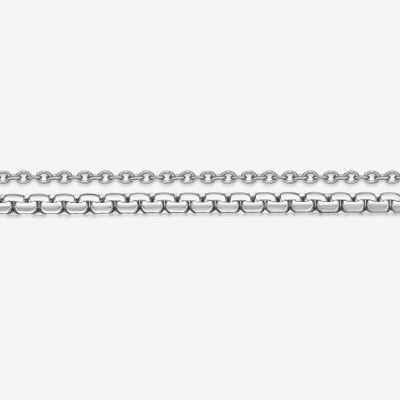 Stainless Steel Inch Solid Link Chain Necklace