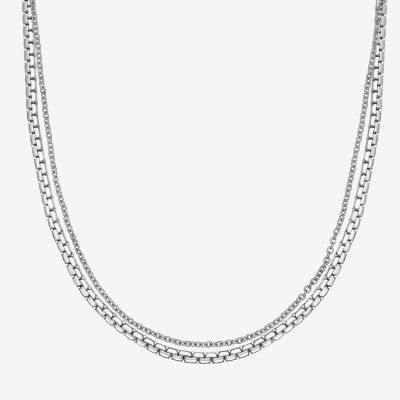 Stainless Steel Inch Solid Link Chain Necklace