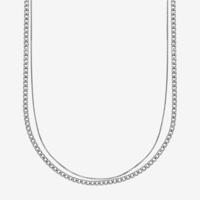 Stainless Steel Inch Solid Wheat Chain Necklace