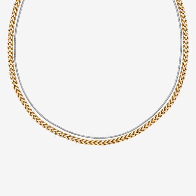 Mens Stainless Steel 22 Inch Wheat Chain Necklace