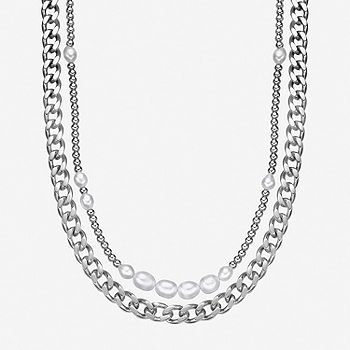 Stainless Steel 24 inch Solid Bead Chain Necklace | One Size | Necklaces + Pendants Chain Necklaces