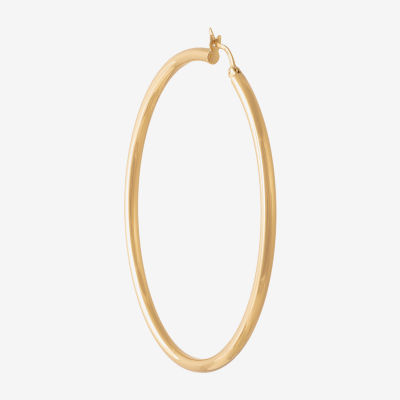 14K Gold Over Silver Sterling Silver 65mm Hoop Earrings