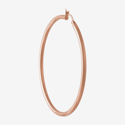Womens 14K Gold Over Silver Sterling Silver 65mm Hoop Earrings