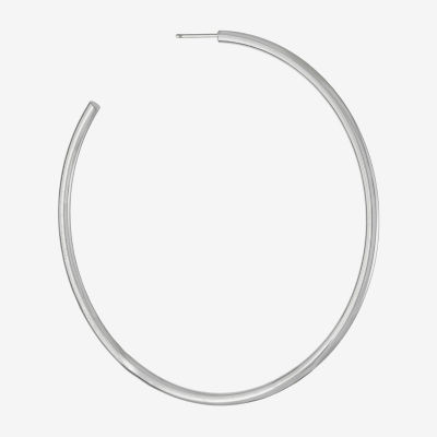 Sterling Silver Round 86 MM Hoop Earrings