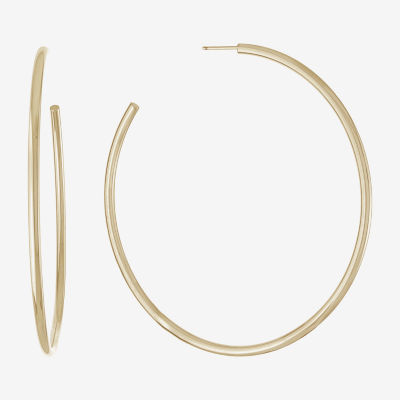 14K Gold Over Silver Round 86MM Hoop Earrings