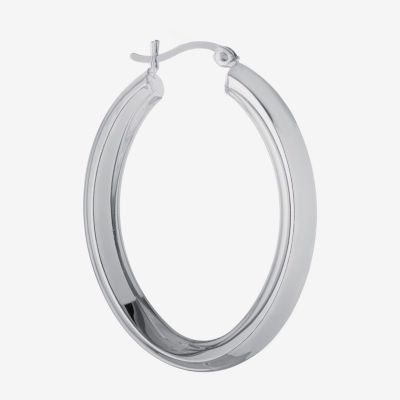 Sterling Silver 39mm Hoop Earrings