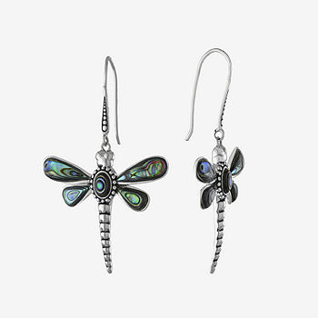 Sterling Silver Dragonfly Abalone Earrings Sterling Silver Dragonfly Abalone Earrings