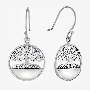White Mother of Pearl Tree of Life Earrings White Mother of Pearl Tree of Life Earrings