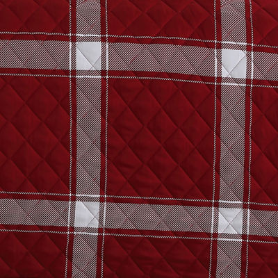 Nordic Lights Plaid Sherpa Reversible Quilt Set