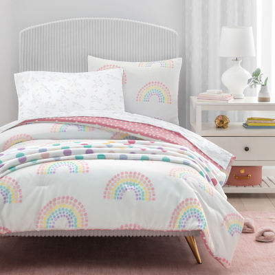 Under The Stars Rainbow Dot Complete Bedding Set with Sheets