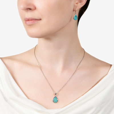 Enhanced Turquoise Sterling Silver -pc. Jewelry Set