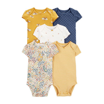 Carter's Baby Girls 5pc. Crew Neck Short Sleeve Bodysuit JCPenney
