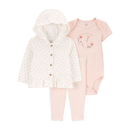 Carter's Baby Girls 3-pc. Pant Set, 3 Months, Pink