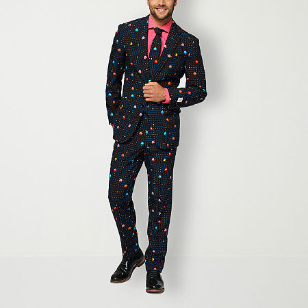 OppoSuits Men's Licensed Novelty Suit & Tie Set, 52 Regular, Black