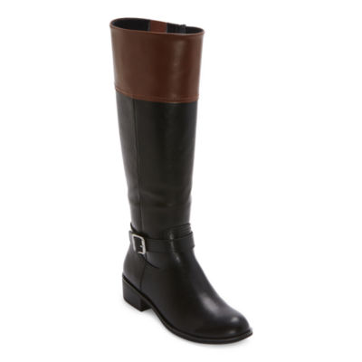 St. John's Bay Womens Danwood Block Heel Riding Boots