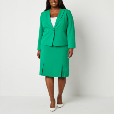 Black Label by Evan-Picone Womens Plus Suit Skirt