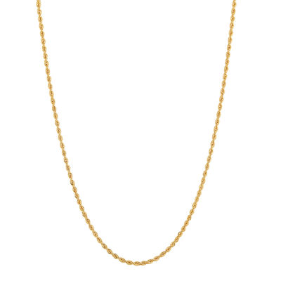 14K Gold Glitter Rope 18-30" 1.75mm Chain