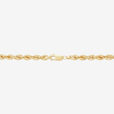 10K Yellow Gold 24" Hollow Rope Chain Necklace