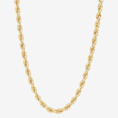 10K Yellow Gold 24" Hollow Rope Chain Necklace