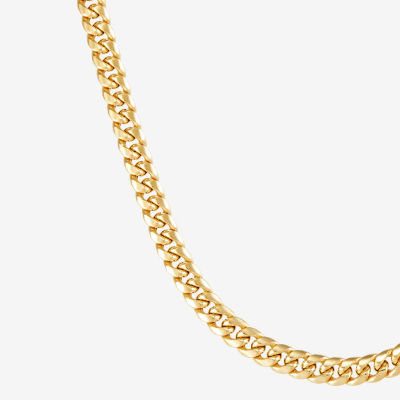 10K Gold 24 Inch Hollow Curb Chain Necklace