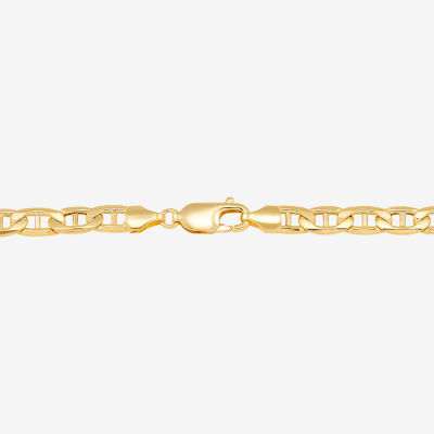 Made in Italy 10K Gold Semisolid Link Chain Bracelet