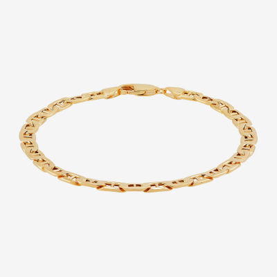 Made in Italy 10K Gold Semisolid Link Chain Bracelet