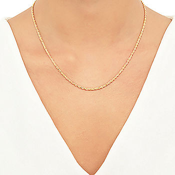 Thin Gold Filled Rope Chain Necklace 18 / Silver