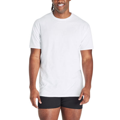 Hanes Mens 4 Pack Short Sleeve Crew Neck Moisture Wicking T-Shirt Tall
